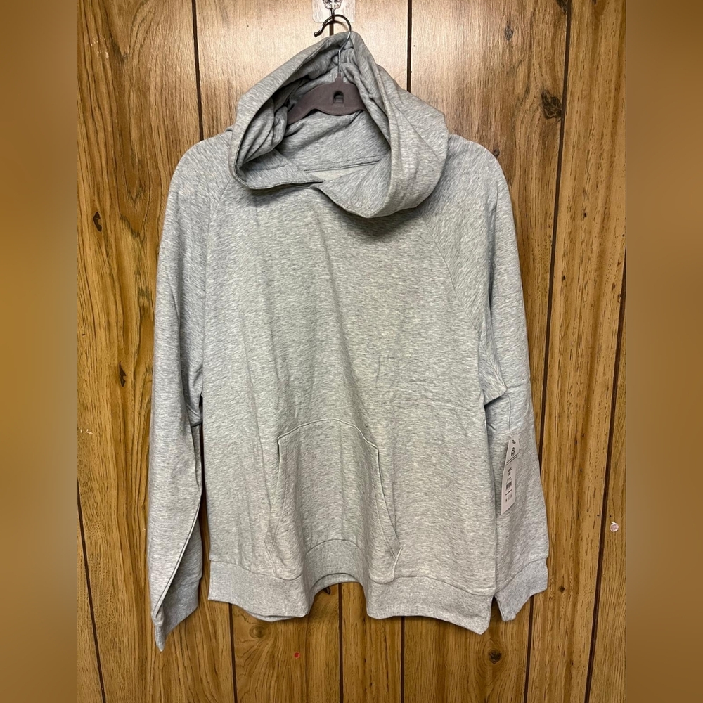 Light Gray Hooded Pullover Sweatshirt
